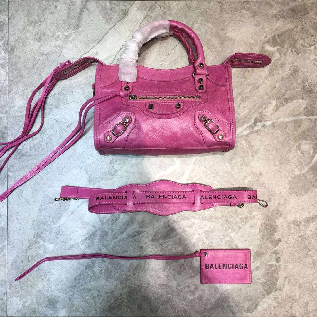 발렌시아가 시티 미니 로고스트랩 24cm