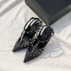 발렌티노 락스터드 스트랩 힐 9.5cm