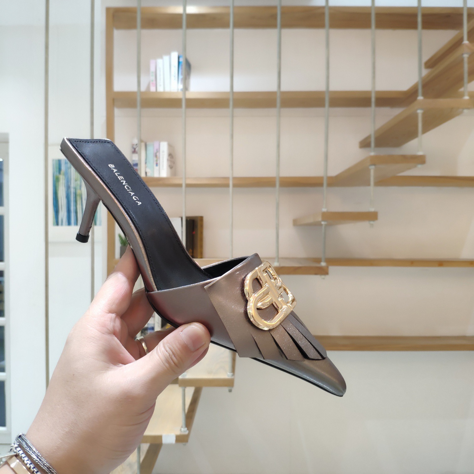 발렌시아가 스퀘어 힐 5.5cm