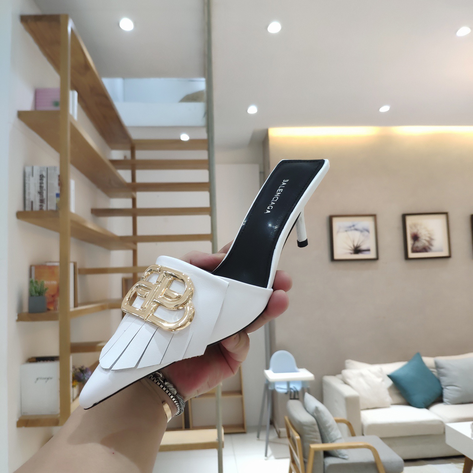 발렌시아가 스퀘어 힐 5.5cm