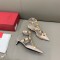발렌티노 로만스터드 뮬 펌프스 4cm