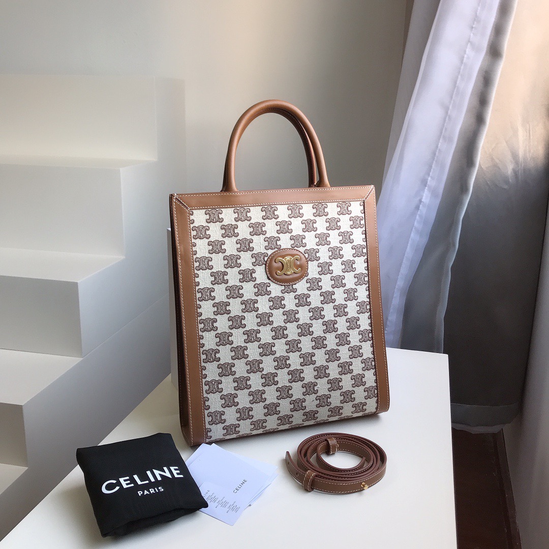 셀린느트리오페 캔버스 카바스 토트백 28cm