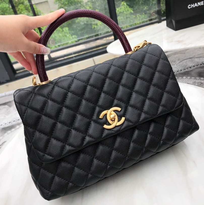 샤넬 코코핸들 미듐 리자드 29cm