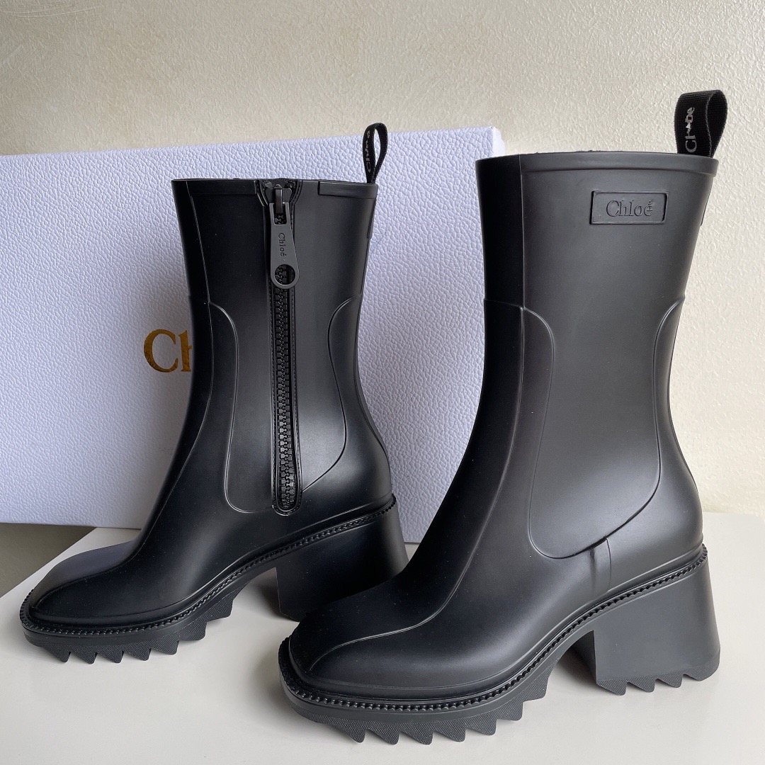 끌로에 pvc 레인부츠 5cm