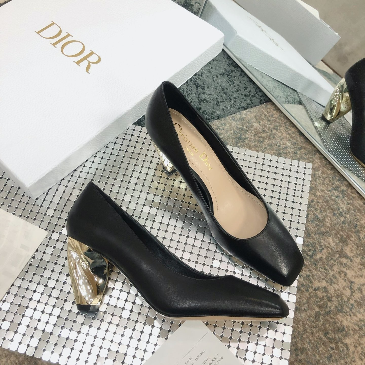 디올 로즈 펌프스 9cm