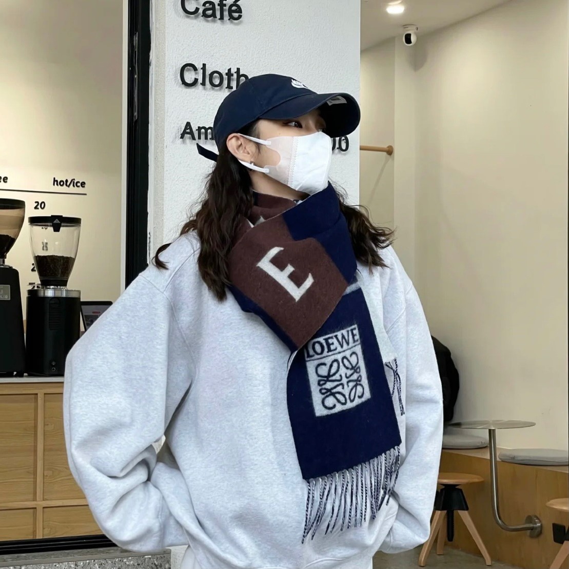 로에베 목도리 캐시미어
