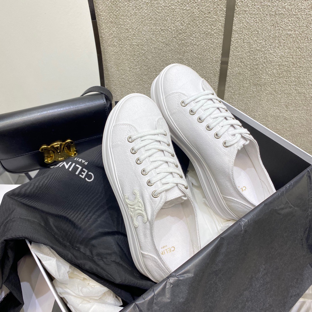 셀린느 제인 로우 레이스업 스니커즈