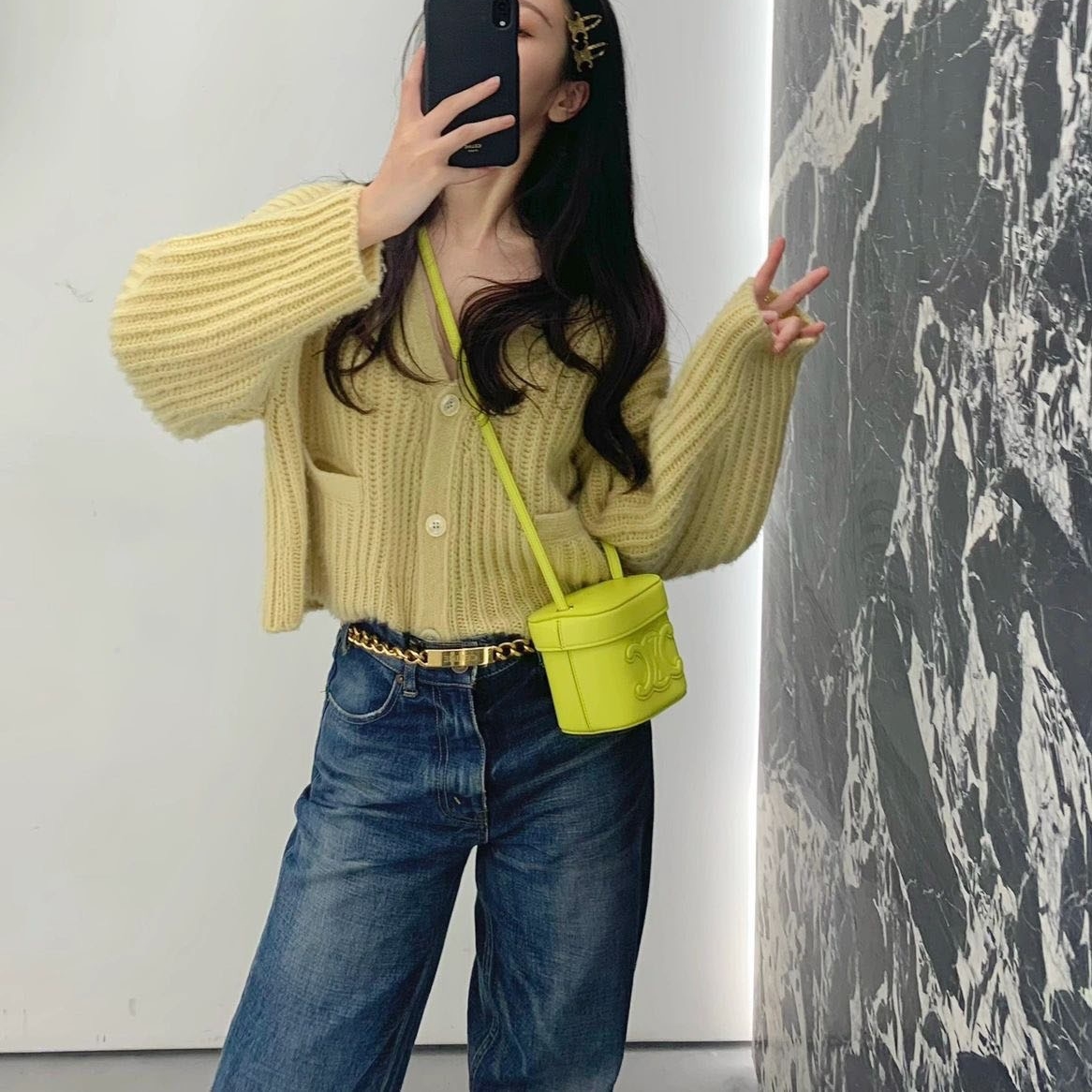 셀린느 스몰 박스 퀴르 트리오페