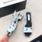 샤넬 백 로고 프린트 샌들 3cm