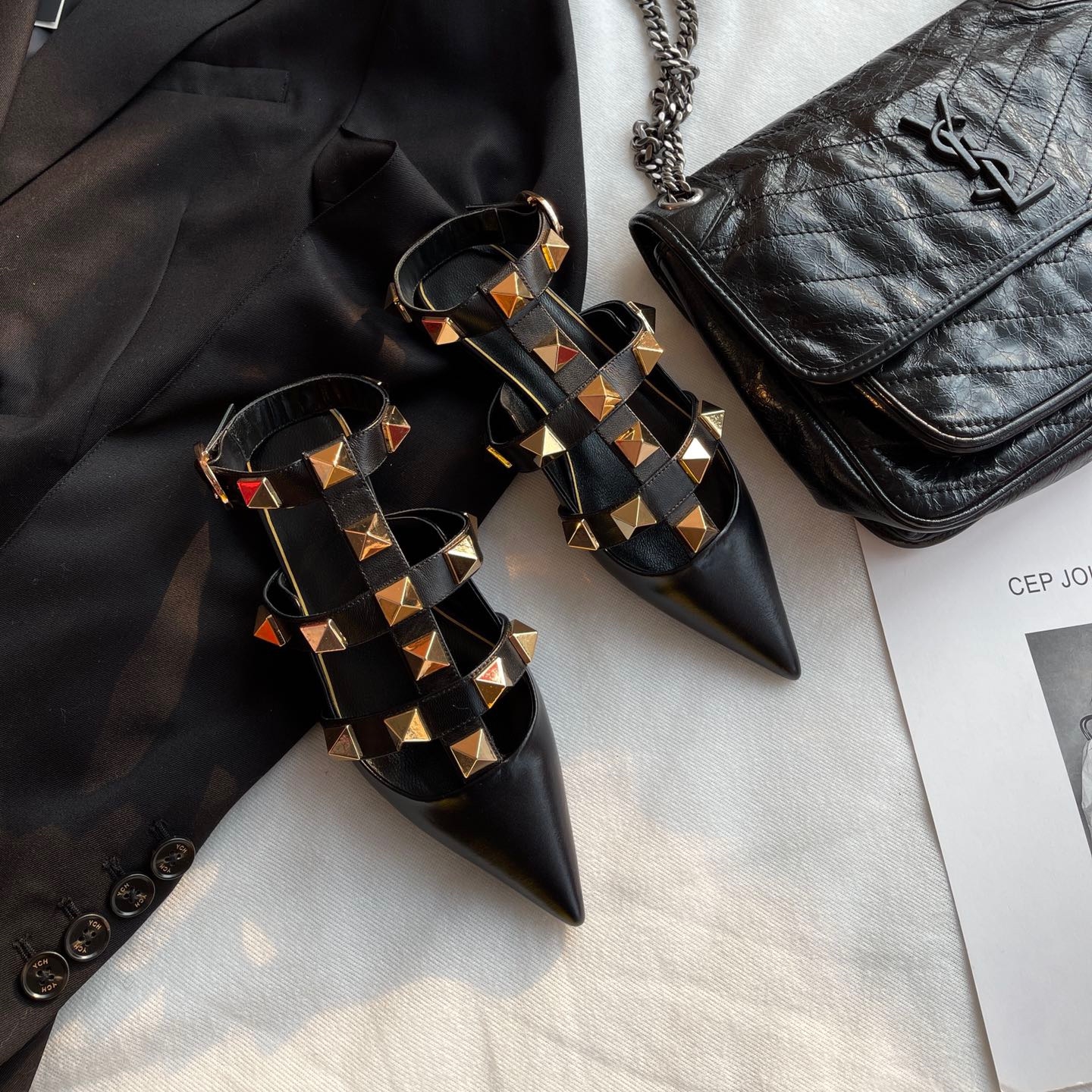 발렌티노 ROMAN STUD 발레리나