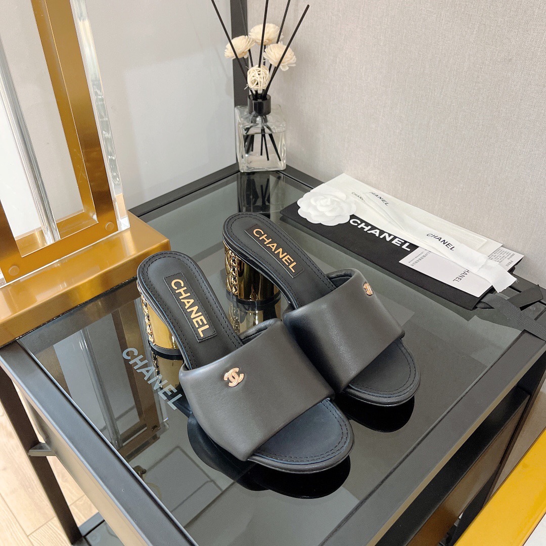 샤넬 CC 체인 힐 6.5cm