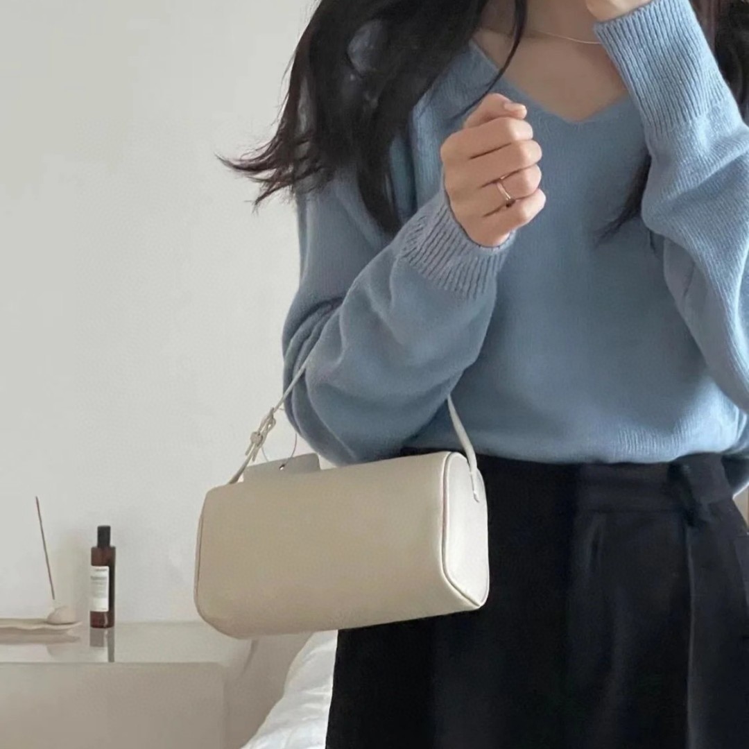 더로우 90s 레더 숄더백