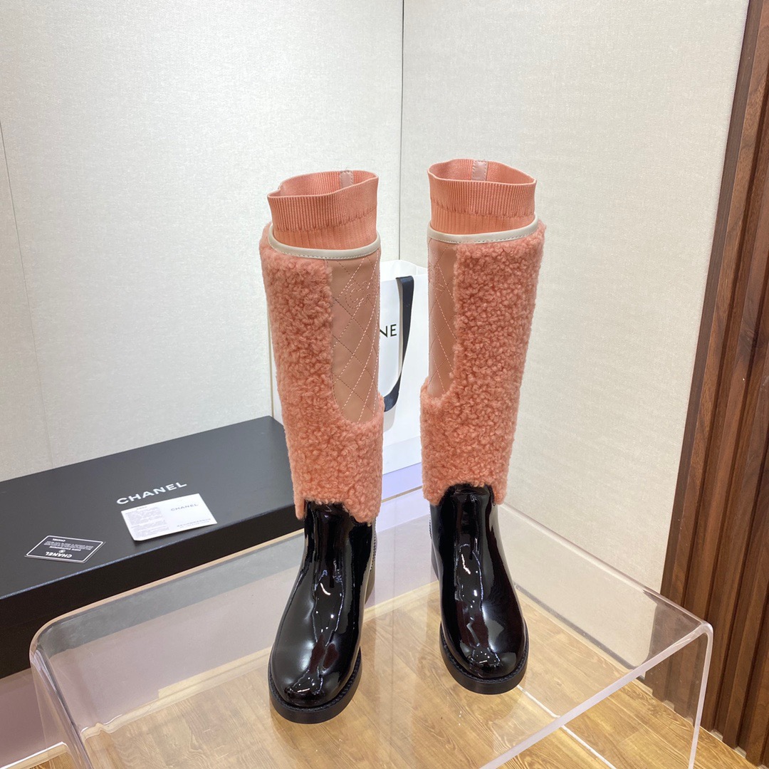 샤넬 하이 부츠