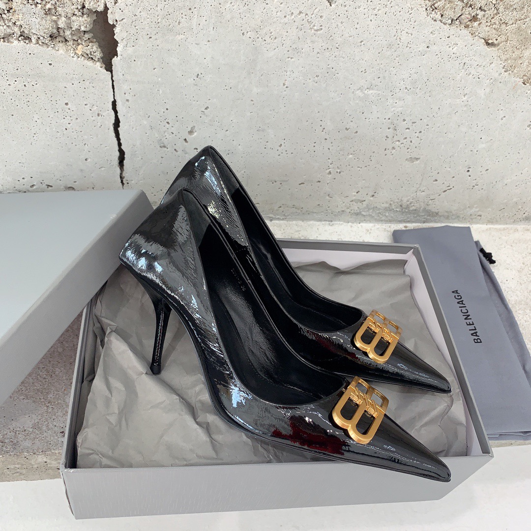 발렌시아가 SQUARE KNIFE BB 펌프스 8cm