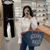 셀린느 파리 로고 프린트 데님 커핀백