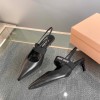 미우미우 가죽 슬링백 펌프스 5cm
