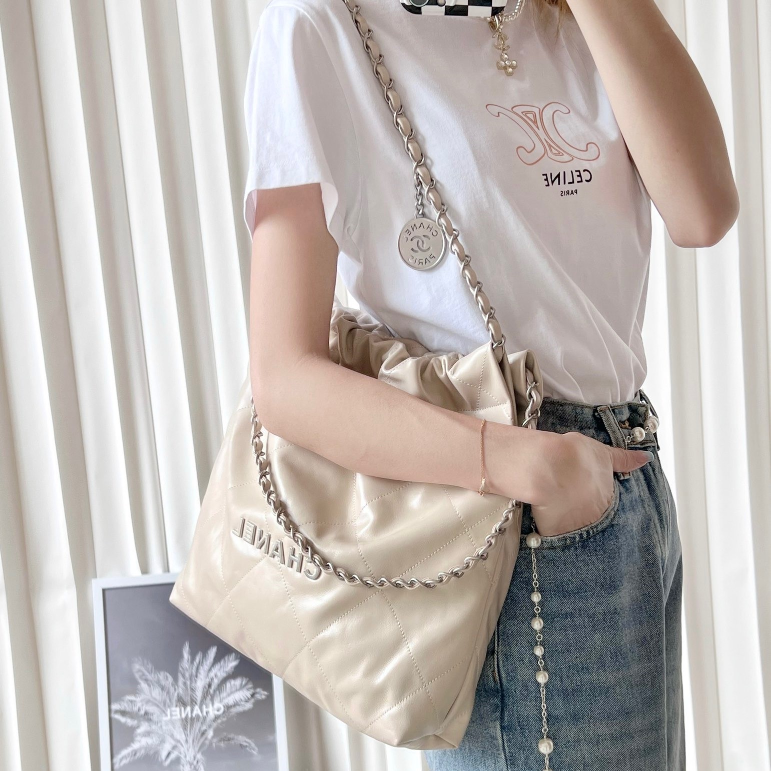 샤넬 22 백 37cm
