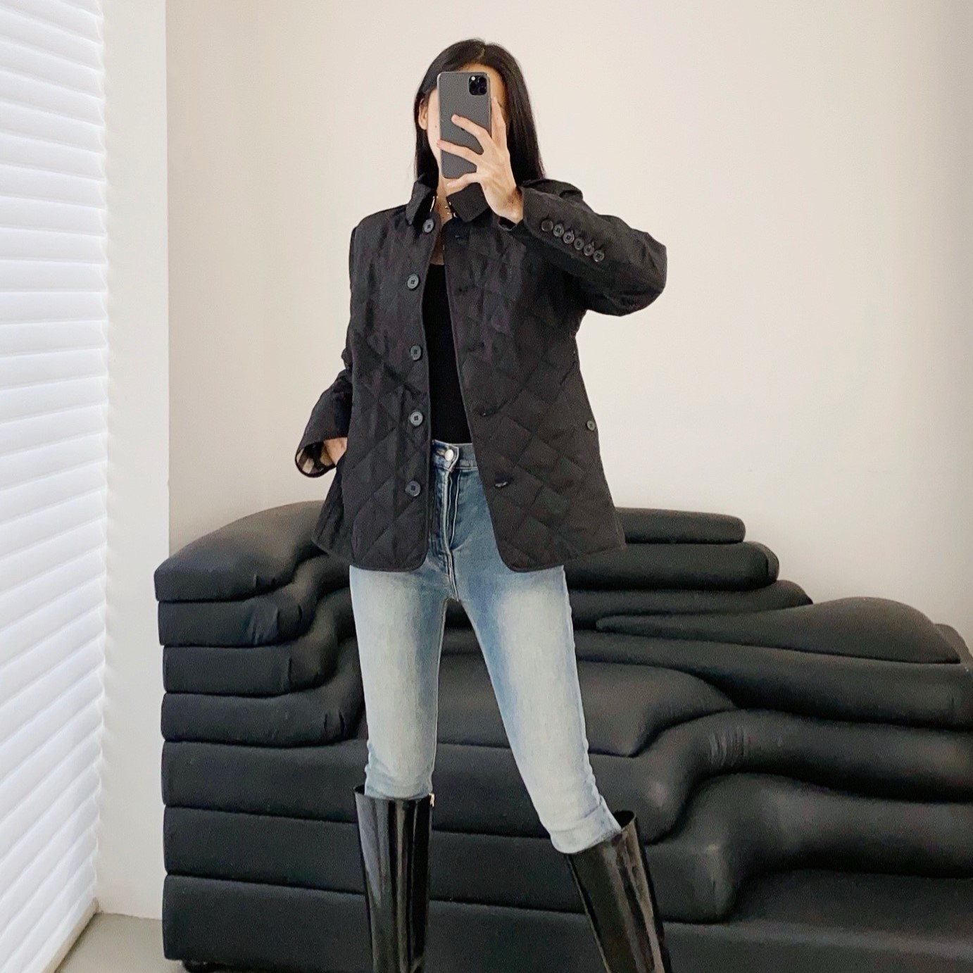 버버리 퀼팅 체온조절 재킷