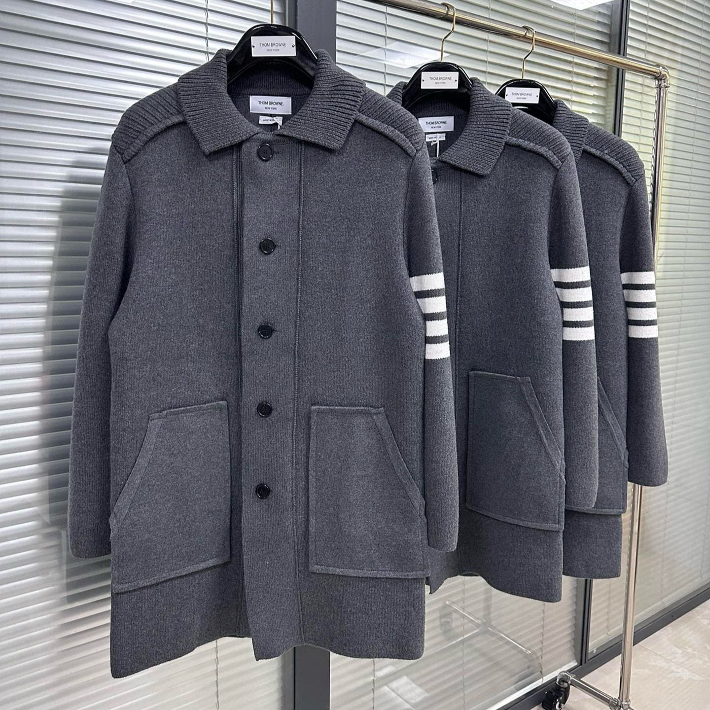 톰브라운 코튼 블렌드 재킷
