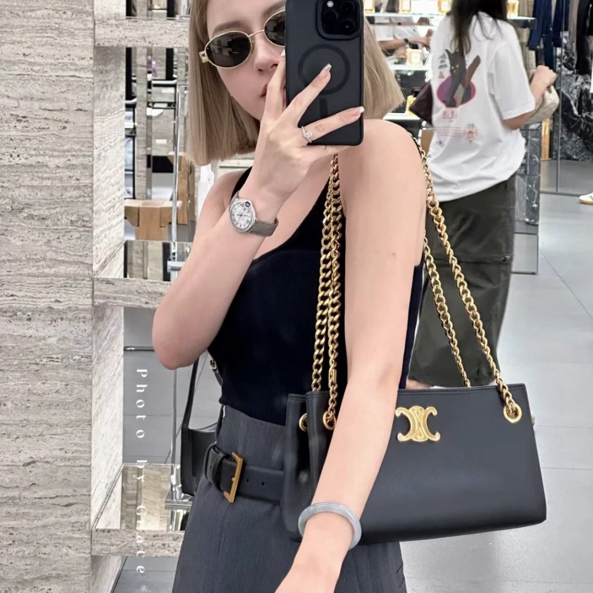 셀린느 미디엄 뉴스페이퍼백  31cm