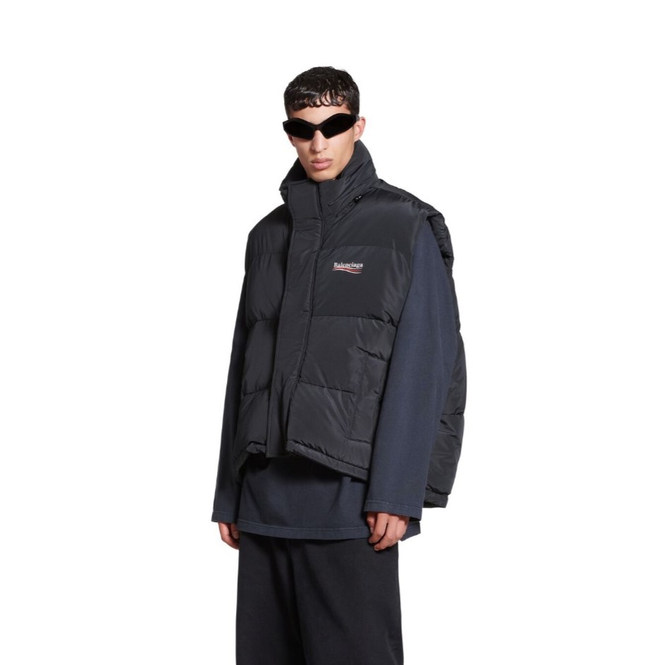발렌시아가 POLITICAL CAMPAIGN COCOON PUFFER