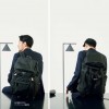 프라다 리나일론 및 사피아노 가죽 백팩