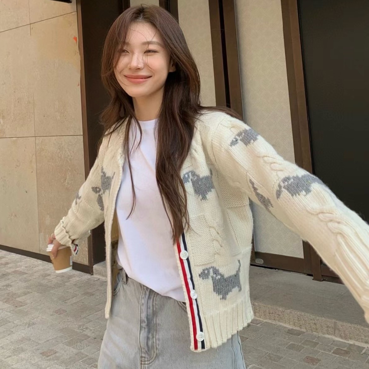 톰브라운 울 가디건