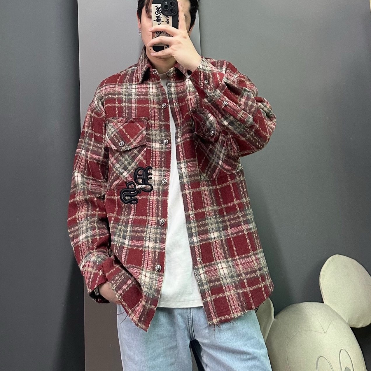 크롬하츠 체크 셔츠