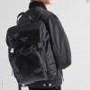 프라다 리나일론 및 브러쉬드 가죽 백팩