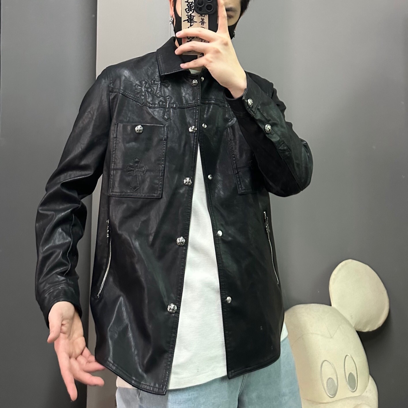 크롬하츠 레더 자켓