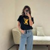 루이비통 그래픽 LV 프린트 티셔츠