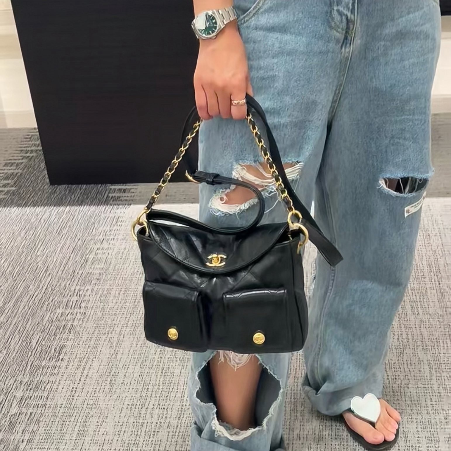 샤넬 호보 핸드백