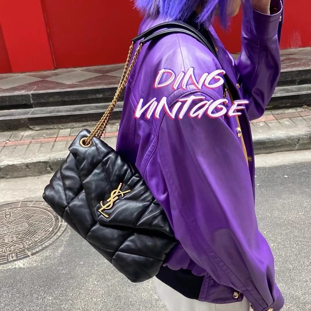 생로랑 나파 퀼팅 가죽 소재 PUFFER 스몰