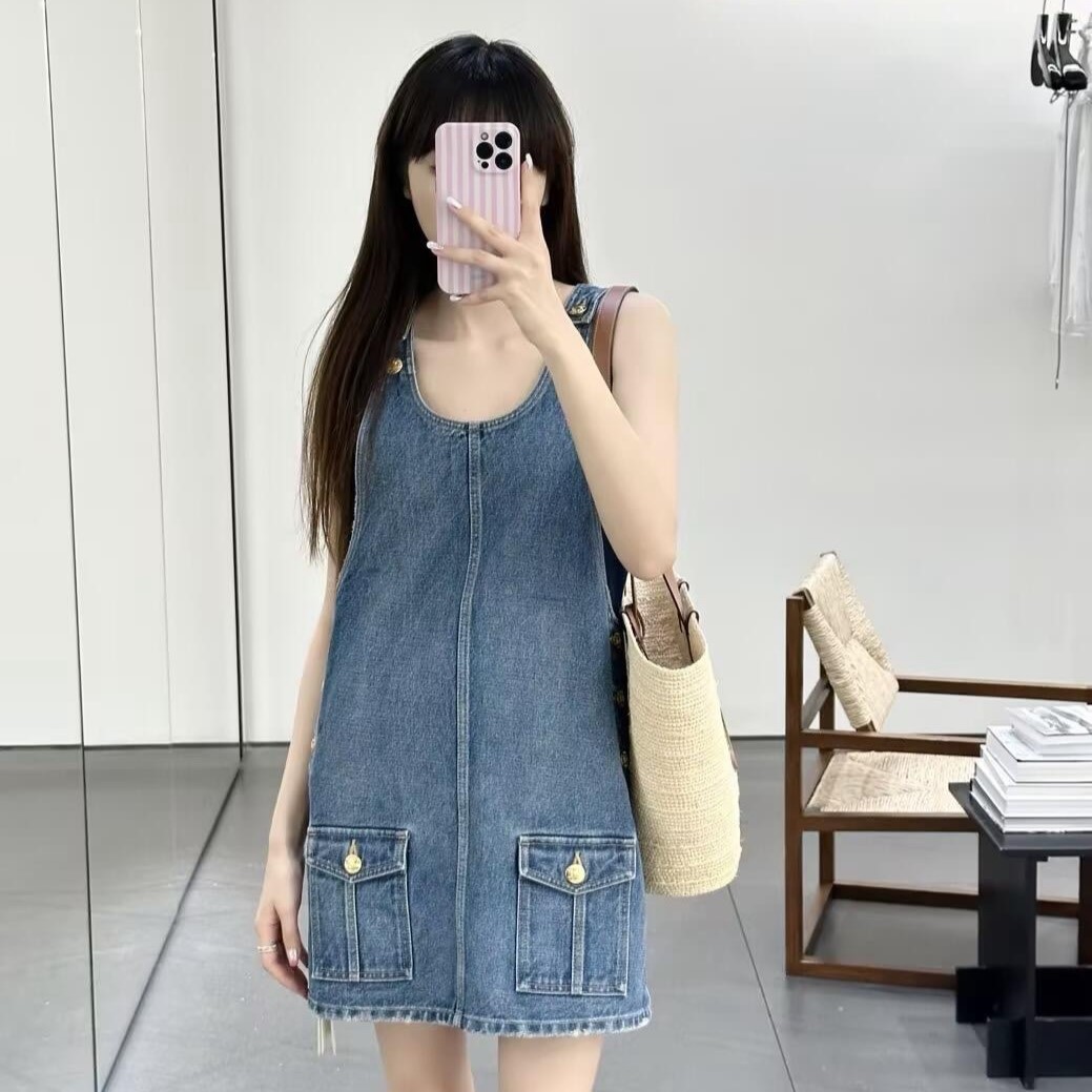 셀린느 덩가리 미니 드레스
