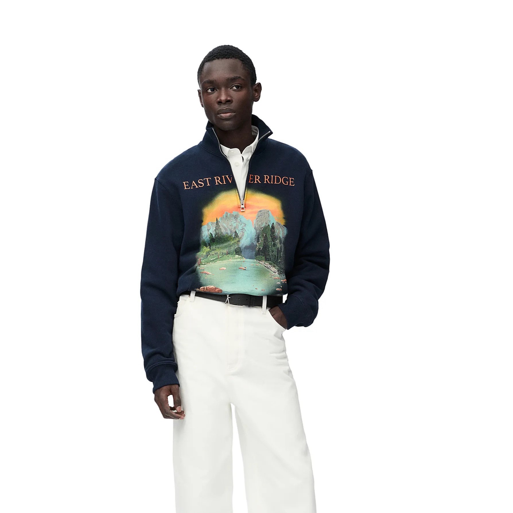 로에베 Zip-up sweatshirt in cotton