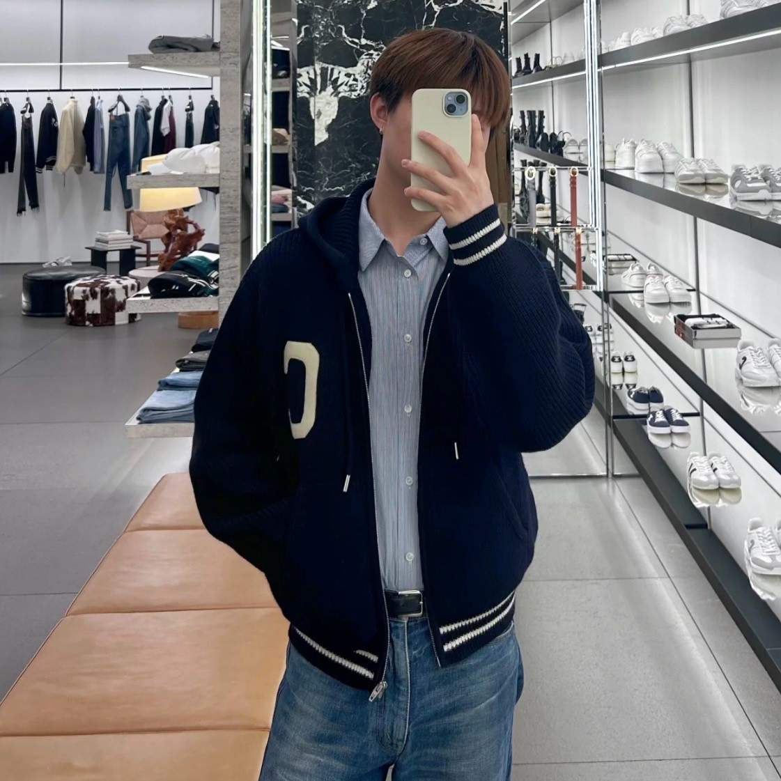 셀린느 컬리지 후드 스웨터
