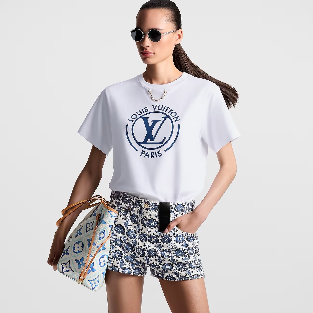 루이비통 플록드 LV 티셔츠
