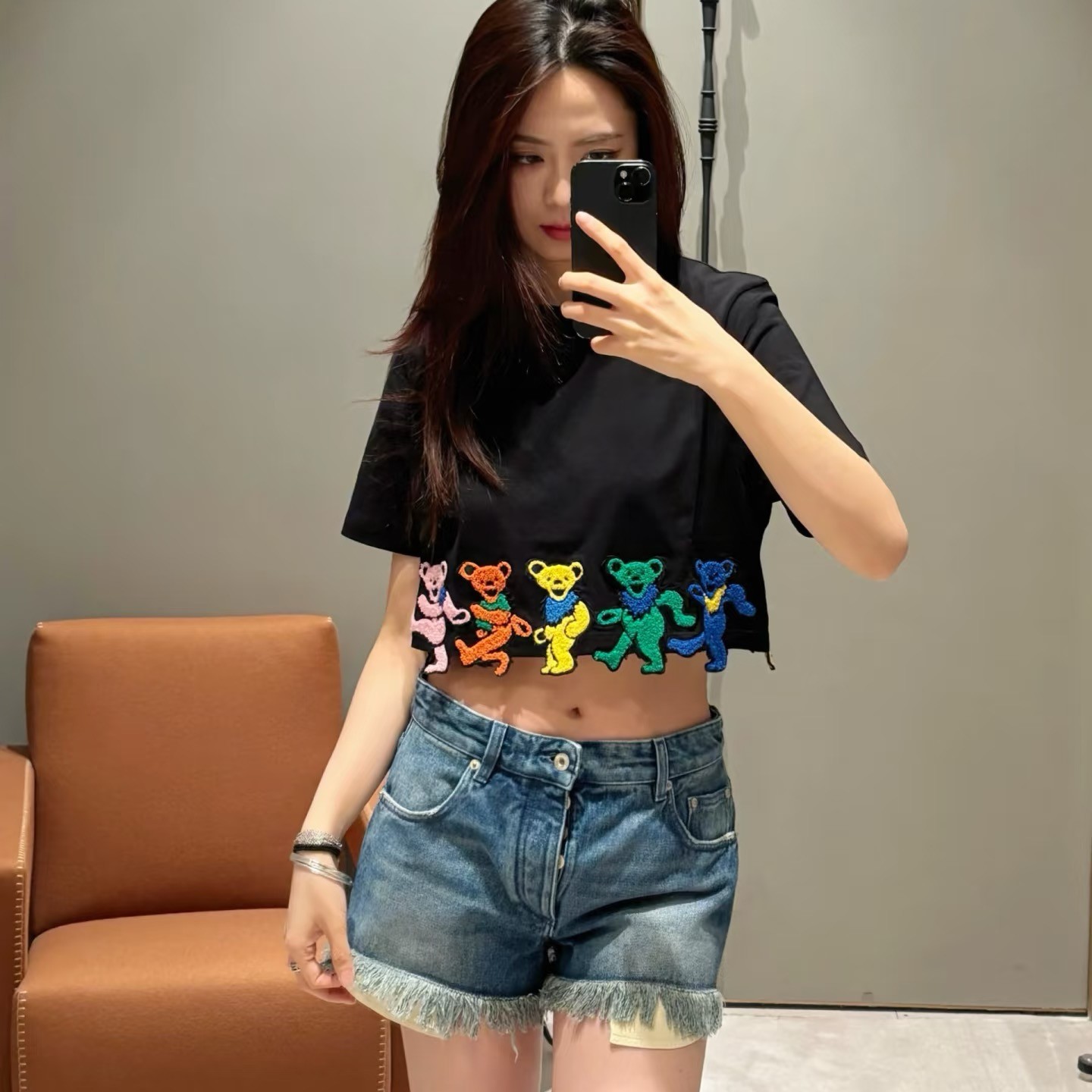 로에베 Cropped T-shirt in cotton