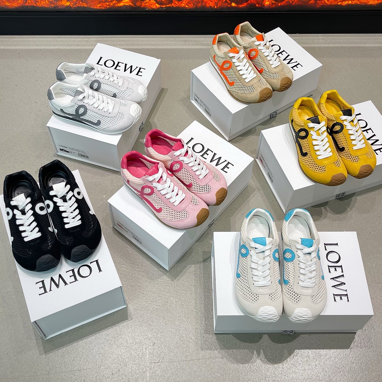 로에베 Flow Runner 2.0 in nylon and suede