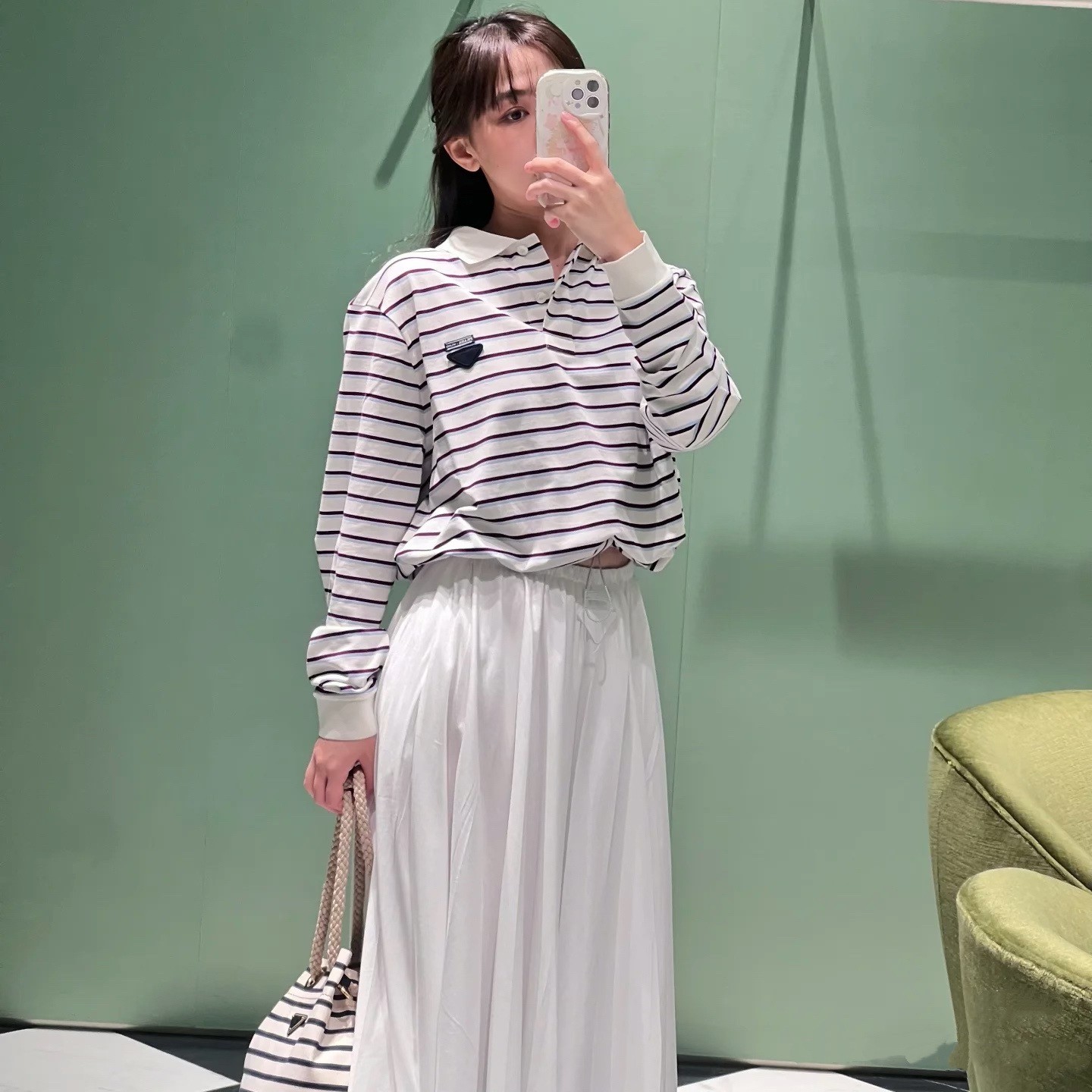프라다 피케 폴로 셔츠