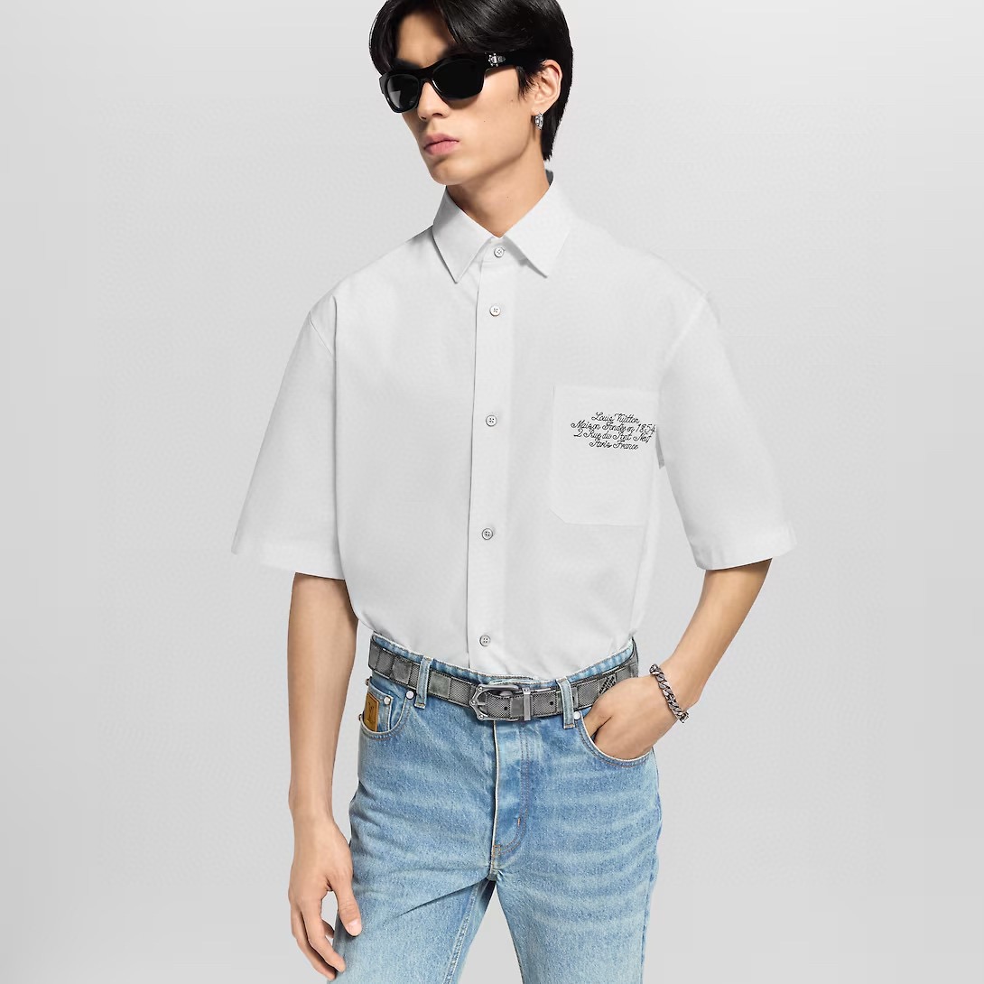 루이비통 엠벨리시드 쇼트 슬리브드 셔츠