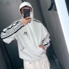 발렌시아가 더블오 스트라이프 후드 티셔츠