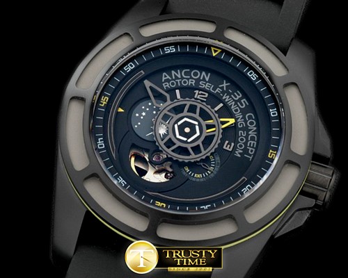ancon X35 Concept II PVD/RU Black/Ylw Jap Miyota -ANC003C