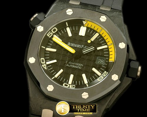 오데마피게 Forge Carbon Diver FC/RU Black Asian Clone 2824 -AP0186