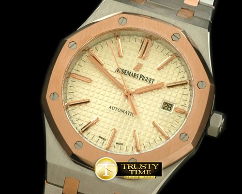 오데마피게 Royal Oak 15400 SS/RG White Swiss 2824 -AP0189E