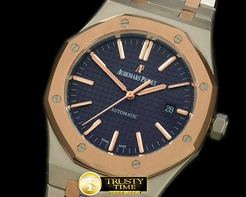 오데마피게 Royal Oak 15400 SS/RG Blue Swiss 2824 -AP0189H