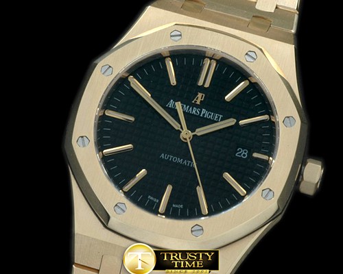 오데마피게 Royal Oak 15400 YG/YG Black Swiss 2824 -AP0191B