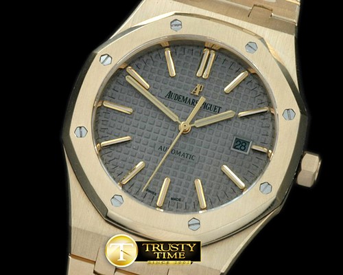 오데마피게 Royal Oak 15400 YG/YG Grey Swiss 2824 -AP0191C