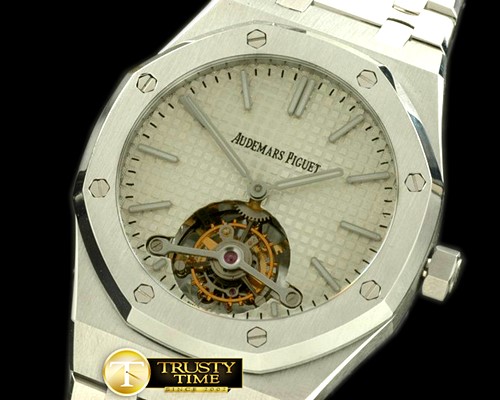 오데마피게 Royal Oak Tourbillon SS/SS White Real Tourbillon -AP0210A