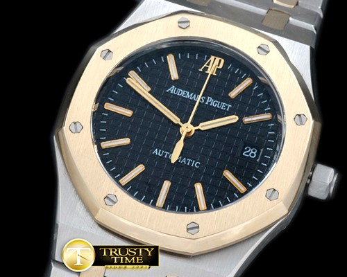 오데마피게 Royal Oak Jumbo Auto SS/YG TT Black Swiss Eta 28242 -AP0214B